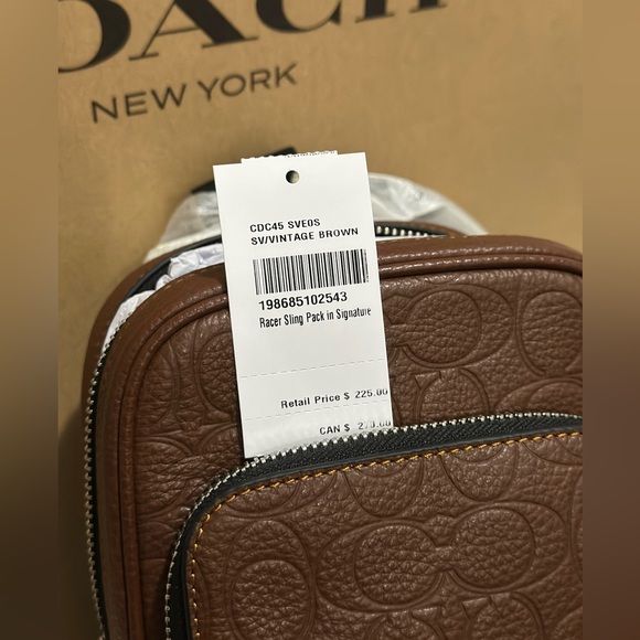 Coach Racer Sling Pack In Signature Leather - Picture 7 of 9